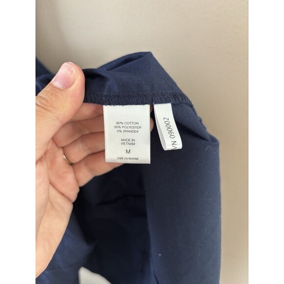 New York & Company Women’s Sleeveless Shirt Dress, Navy, Pleated, Pockets, Sz M - Picture 2 of 6